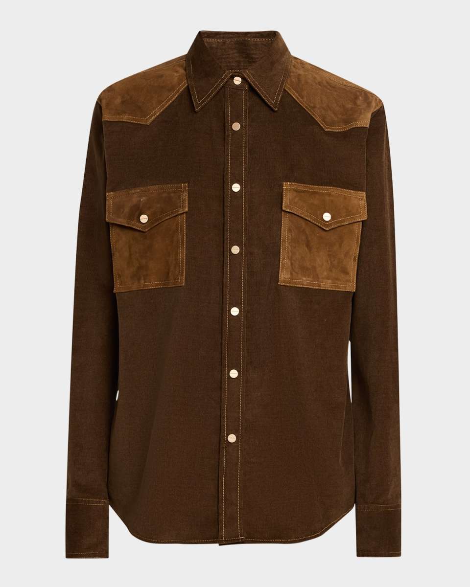 Cowboy Take Me Away Micro Cord Shirt